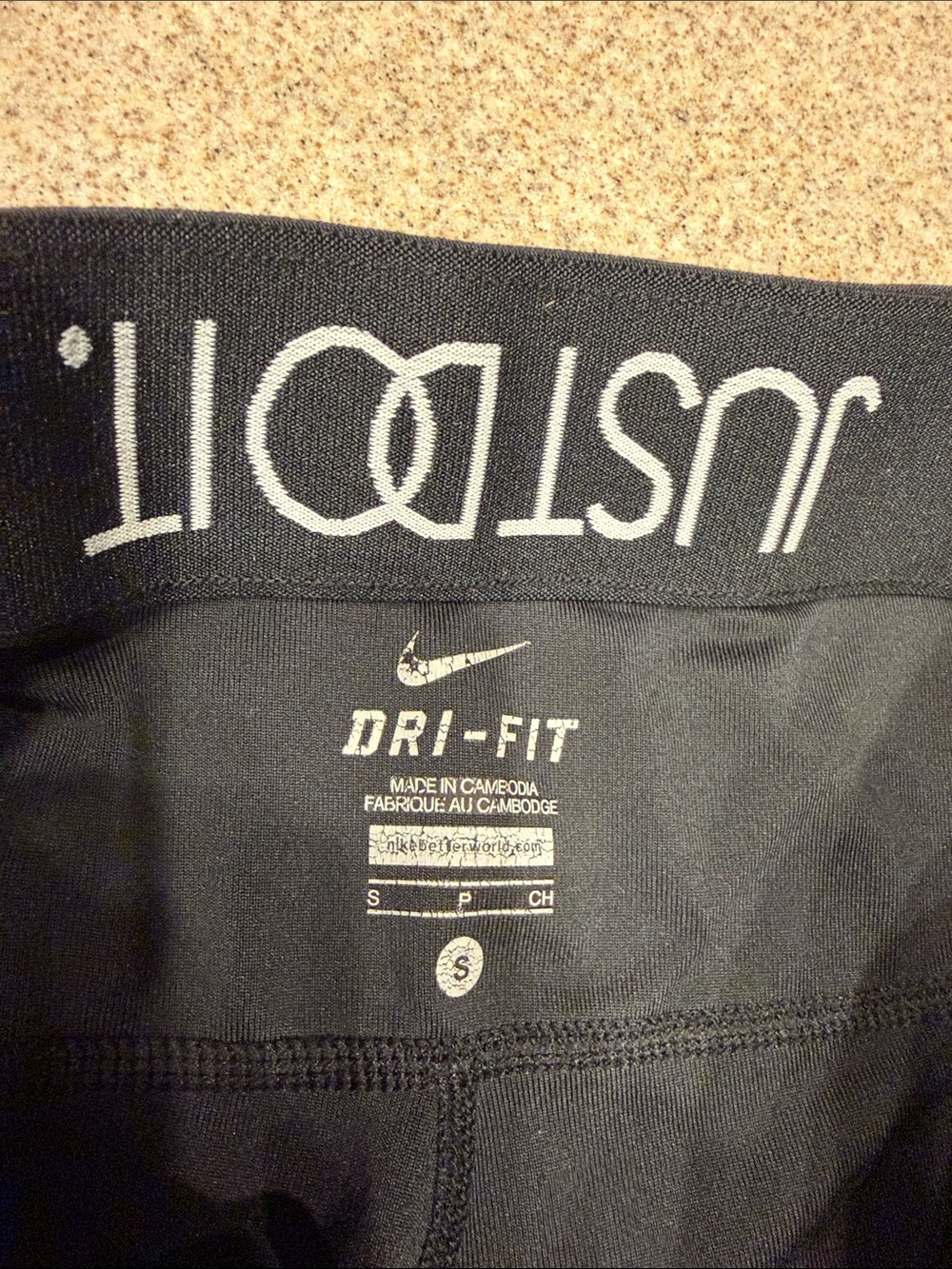 Nike Black Reflective Logo Athletic Leggings size S - Picture 2 of 5